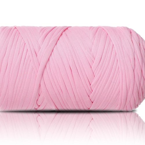 T-Shirt Yarn, 400g/118 Yards Elastic Fabric Crochet Cloth T- Shirt Yarns, Thick Hand Knitting Yarn for Crocheting Bags/Rugs/Baskets/Craft Project/Home Decor, DIY Crafts (Modern, 1-Pink)