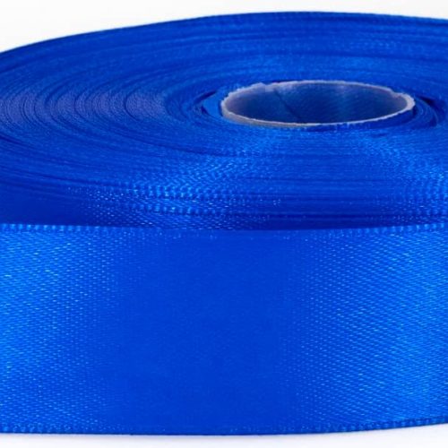1 Royal Blue Satin Ribbon, 1 inch x 50 Yards, Double Face Solid Color, Thick and Durable Ribbon Roll, 100% Polyester for Gift Wrapping, Crafts, Hair and Decorations