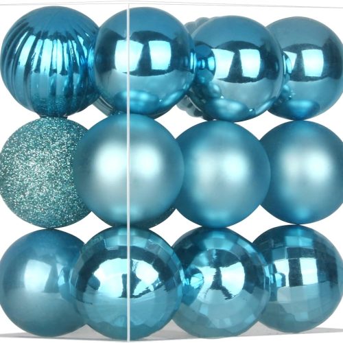 1 Red & Green 3.2" Large Christmas Balls - Christmas Tree Decoration Ornaments Shatterproof Hanging Balls for Birthday Halloween Holiday Wedding Decorations Set of 18pcs