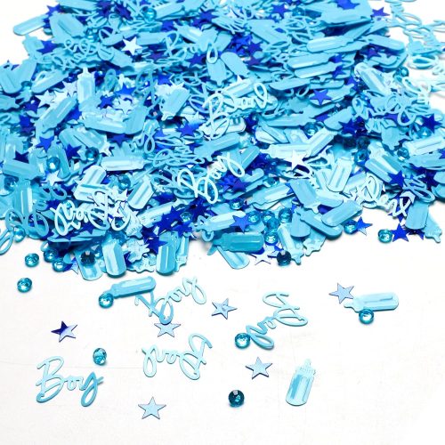 1 Baby Boy Shower Decorations - Blue Confetti Table Decor (1.6 oz/45 g)