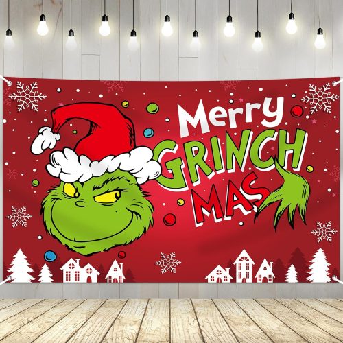 1 Merry Christmas Banner 5x3FT Holiday Party Decorations for Kids Home, Christmas Backdrop and Decor