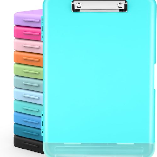 1 Clipboards with Storage, High Capacity Clip Boards 8.5x11 with Storage, Heavy Duty Nursing Clipboard Folder, Plastic Clipboard with Pen Holder for Women Teachers Work, School & Office Supplies