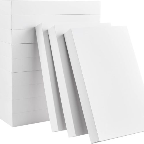 Large Gift Boxes With Lids, White Cardboard, 15 x 9.5 x 2 Inches, 12 Pack, for Clothes, Shirts, Presents, Clean & Elegant White Finish