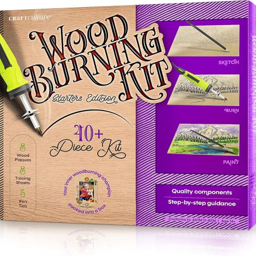 Beginners Wood Burning Kit for Kids, Teenage Boys & Girls - Christmas Gifts for Boy & Girl - Craft Projects Birthday Gift Idea for Children Teen Woodburning DIY Hobby Kits Art Activities