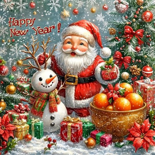 Christmas Diamond Art Kits for Adults, Santa Claus Diamond Painting Kits for Beginners, Winter 5D Round Drill Diamonds Gem Art Painting Kits for Home Wall Decor Gift 12x12 inch