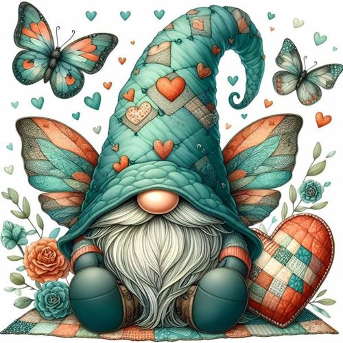 1 Diamond Painting Kits for Adults Gnomes, Round Full Drill Diamond Art Kits, 5D DIY Paint with Diamonds Crafts for Home Wall Decoration Gifts 12×12Inch