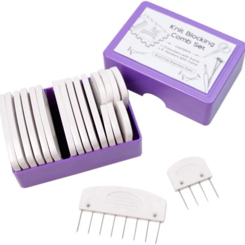 1 Knit Blockers & Pins Kit 20Pcs Knit Blocking Combs for Blocking Knitting, Crochet, Lace or Needlework Projects Tool Device