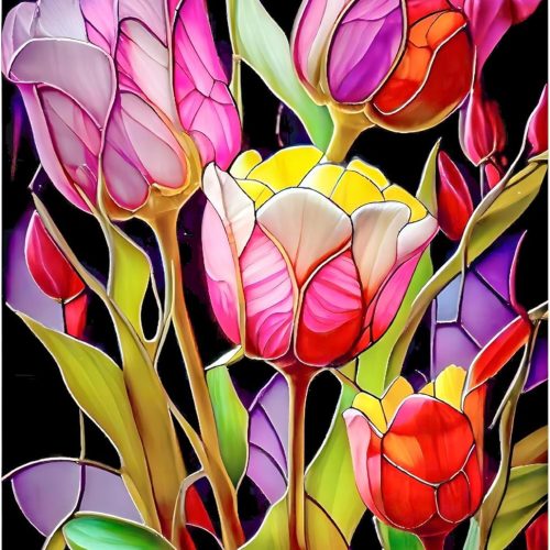 1 Diamond Art Painting Kits for Adults 5d DIY Flower Gem Art Kit for Beginners Round Full Drill Paint with Diamonds Crafts Home Wall Decor Gifts 12x16 Inch
