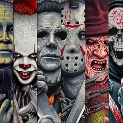 NEGEKFKX Halloween Diamond Art Kits for Adults Beginners,Horror Diamond Painting Kits for Adults,5D Full Drill DIY Diamond Dot Gem Art Kit Wall Home Decor Arts Craft 12x16 inch