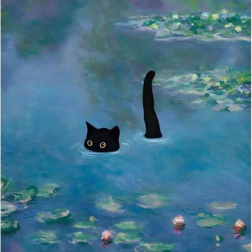 ASslanLYs 5D DIY Diamond Painting Kits for Adults,Cats in Diving Diamond Painting Full Drill Round Art Gems Diamond Art Perfect for Home Wall Decor(12x16 inch /30x40 cm)