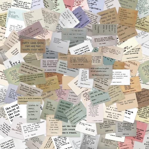 240 Pieces Retro Typewriter Style Motivational Quote Stickers, Non-repetitive Inspirational Vintage Scrapbook, Journal Accessories, Famous Words Deco Sticker for Planner,Bottles, Laptops, Diary