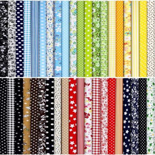 40 Pcs 10 x 10 Inches Cotton Fabric Bundle Squares Precut Fabric Squares Multi Color Floral Fat Sheets for Craft DIY Quilting Sewing (Classic Patterns)