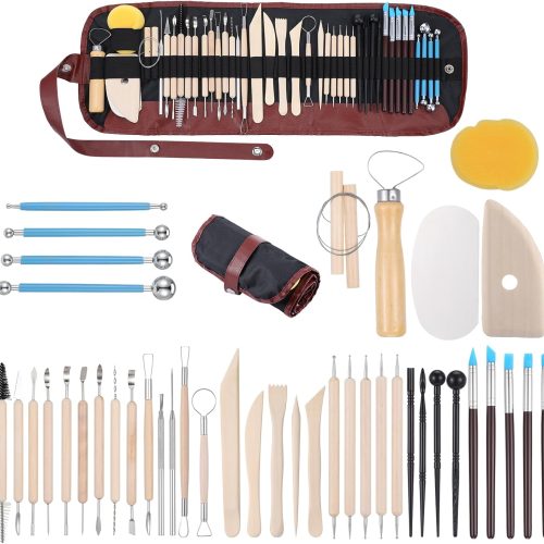 Clay Tools 43PCS Pottery Tools Clay Sculpting Tools Polymer Clay Tools Kit Ceramic Tools for DIY Handcraft Modeling Clay Carving Tools Set