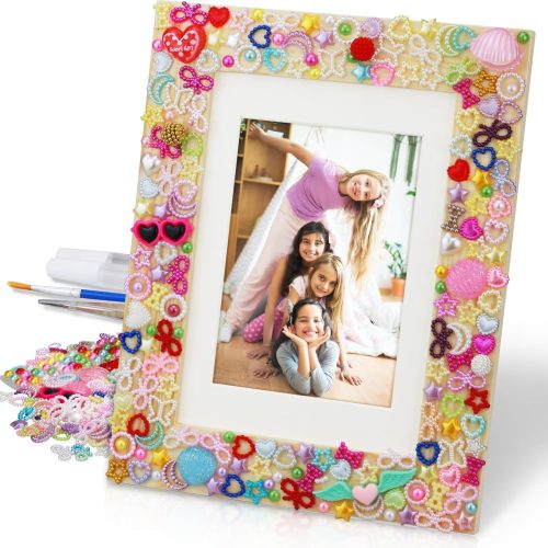 DIY Picture Frame Craft Kit for Kids - Crafts for Girls 8-12, Tween Girls Gifts 10-12, Mosaic Kids Arts and Crafts Ages 6-8