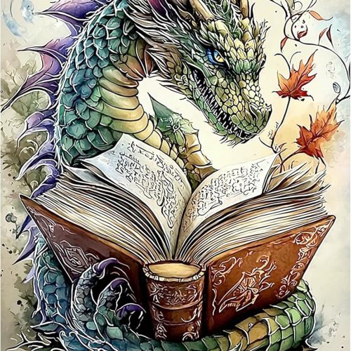 RICUVED Dragon Diamond Painting Kits for Adults, 5D Animal Diamond Painting Book Diamond Art Kits for Beginners, Full Drill Diamond Art Diamond Gem Diamond Painting Kits for Home Wall Decor 12x16Inch