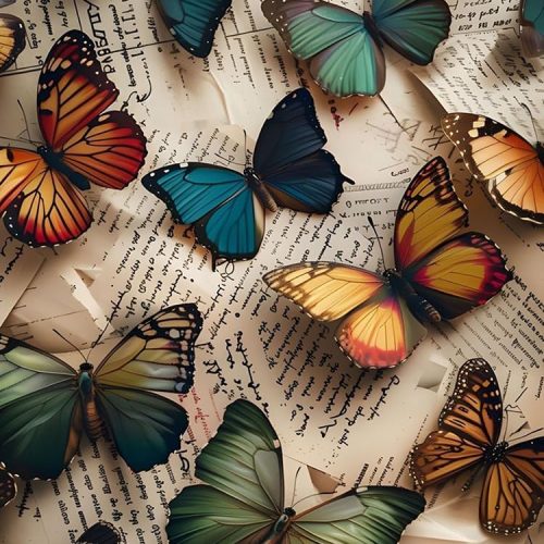 Vintage Butterfly Diamond Art Diamond Painting Kits -5D Diamond Art Kits for Adults,DIY Full Drill Diamond Painting Butterfly Crystal Craft Kits for Home Wall Decor Gifts 12x16inch