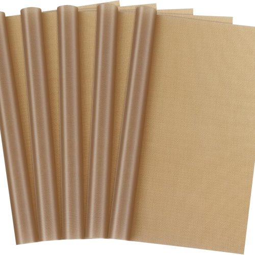 1 Selizo 5 Pack Teflon Sheet for Heat Press, Large Size Heat Transfer Press Cover Paper Heat Resistant Transfer Protector Mats for Cricut Iron HTV Vinyl, Sublimation, Baking and Craft