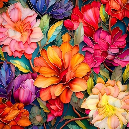 1 Diamond Art Kits for Adults, Diamond Painting Kits for Adults 5D DIY Full Drill Diamond Dots for Gift Wall Decor and Relaxation Gem Arts Flowers 12x12 inch