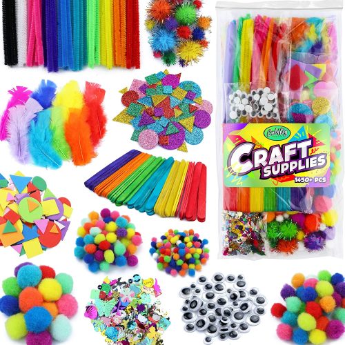 1 Arts and Crafts Supplies Kit for Kids - Boys and Girls Age 4 5 6 7 8 Years Old - Toddler Art Set Activity Materials - Great for Preschool and Kindergarten Crafting Project - Carl & Kay