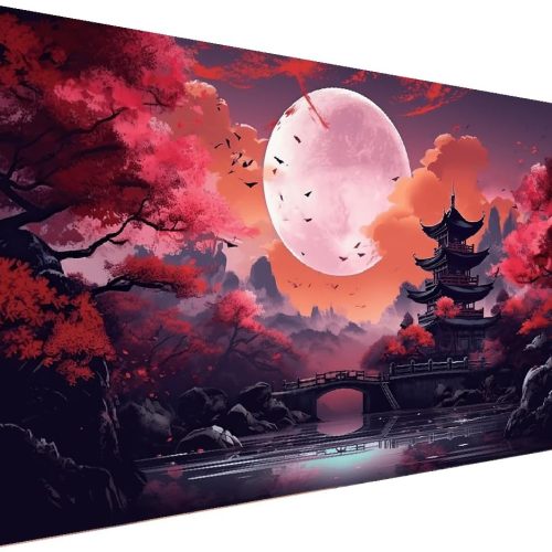 1 5D Large Diamond Art Painting,Moon Diamond Painting Kits for Adults,DIY Full Drill Crystal Rhinestone Chinese style Arts and Crafts,Gem Art Painting with Diamond Home Wall Decor 27.5 X 15.7inch