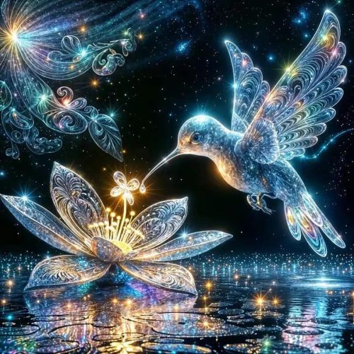 1 SHICERNHJ Hummingbird Diamond Art Kits for Adults,DIY Bird Diamond Painting Kits Round Diamond Dots for Adults,5D Full Drill Painting Kit Art and Crafts for Adult Home Wall Decor 14 X 14inch