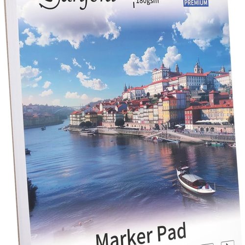 1 Premium Marker Pad, 48 Sheets, 180gsm, 8.3" x 11.7", Dual Sided Painting, Acid and Lignin Free, Bleedproof, Professional Grade