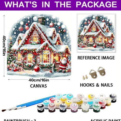 croshom Paint by Numbers Kit for Adults Beginner, DIY Easy Canvas Adult Paint by Numbers Kits, Gifts and Home Wall Decor 16" x 20",Street Scenery