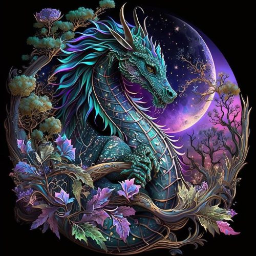 TUMOVO DIY Paint by Numbers, Red Dragon Adults' Paint-by-Number Kits on Canvas, Medieval Dragon Paint by Numbers Kit for Adults Kids and Beginner, 16X20 Inch Flameless Adult Paint by Numbers