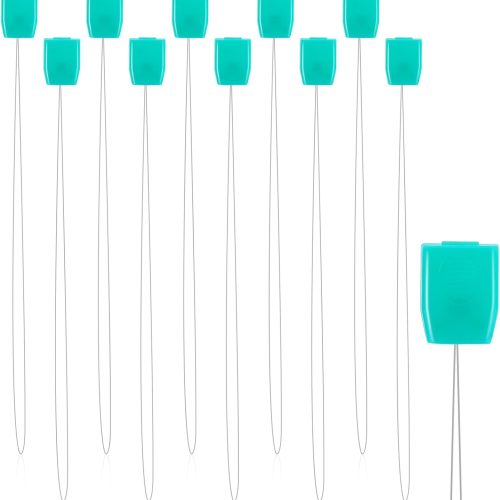 10 PCS Long Needle Threader Pulling Hook Tool 7.87 Inch Needle Threaders for Embroidery Floss Stitching Craft Tool Bead Tools for Punch Needles Hair Extensions Cross Stitchs DIY Sewing Craft Works
