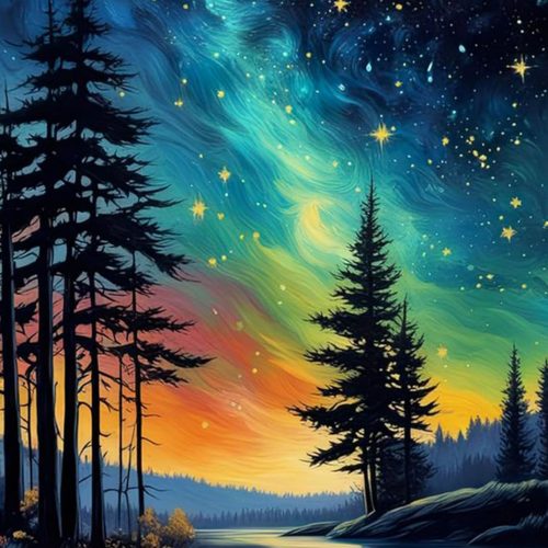 1 FOXKISS Tree Star Diamond Art Painting Kits for Adults,Full Drill Diamond Dots Paintings for Beginners, Round 5D Paint with Diamonds Pictures Gem Art Painting Kits DIY Crafts Kits 12x16inch