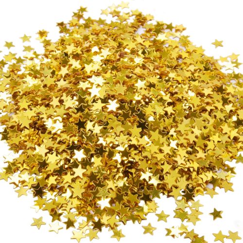1 Star Confetti Table Confetti Metallic Foil Stars Sequin for Party Wedding Decorations, 30 Grams/ 1 ounce (Gold)