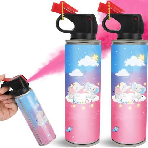 1 Gender Reveal Smoke Bombs, Gender Reveal Fire Extinguisher, Biodegradable Gender Reveal Party Supplies, Boy or Girl Baby Shower Gender reveal Ideas(2 Pink)