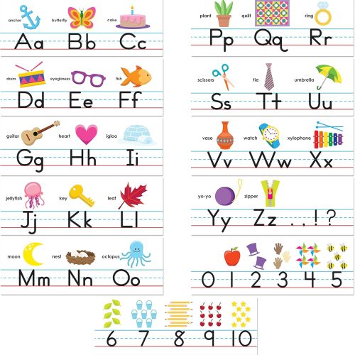 Alphabet Line for Classroom Wall, ABC Alphabet Banner, Educational Classroom Decorations (Each 24 inch x 8.5 inch)