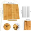 11.8" Blocking Board with 20 Steel Pins, Handcrafted Knitting Blocking Mat for Knitting and Granny Squares, Crochet Gifts for Crocheters