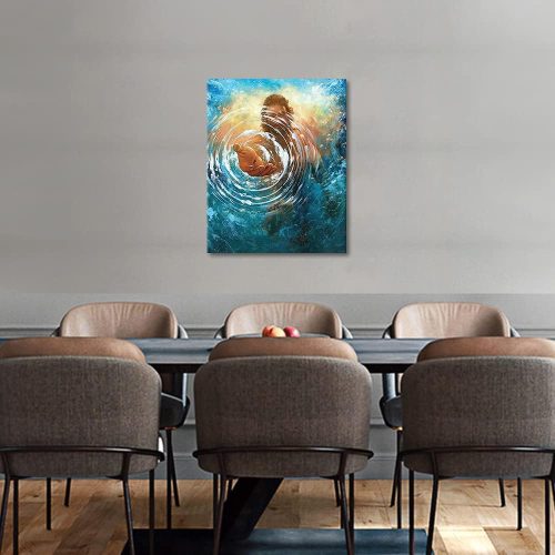 2 Paint by Number for Adults Jesus Paint by Numbers Christ Religion Paint by Number Kits Adult Paint by Numbers Blue Ocean Bible Oil Painting Paint-by-Number Kits, 16"x20", Frameless