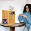 11.8" Blocking Board with 20 Steel Pins, Handcrafted Knitting Blocking Mat for Knitting and Granny Squares, Crochet Gifts for Crocheters