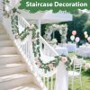 Eucalyptus Garland for Table - 6PCS Faux Greenery Garland Green Garlands for Decoration Centerpiece Table Decorations Home Mantle Balcony Classroom Leaves Wall Wedding Room Decor 7.1FT