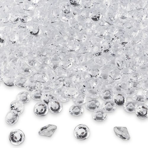 Outlet Diamond Table Confetti, Vase Filler, Party Decorations for Weddings, Bridal Shower, Birthdays, Home, and more. 2000 Pack of 1 Carat 6.5mm Jewels (Clear)