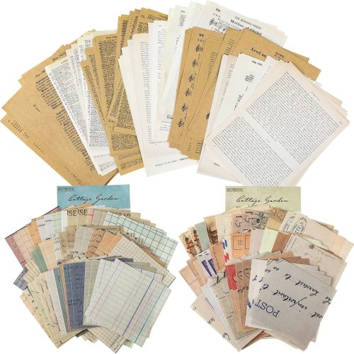 1 234 Pieces 4 Sets Vintage Scrapbook Paper Junk Journal Pages Collage Paper Ephemera Bundle Junk Journaling Supplies Craft Kits for Bullet Albums Planners Wall Art Decoupage Crafter Gifts Supplies
