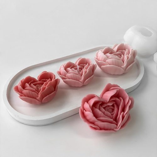 1 2 Pack Flower Mold 3D Flower Candle - Resin Casting Silicone Molds for Home Decor & Candle Making Wave Spiral Mold