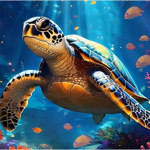 1 Reivworl Sea Turtles Diamond Art Kits for Adults, Turtles Diamond Painting Kits, Gem Art Kit for Gifts and Home Interior Decor 12x16 Inch