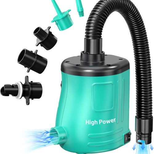 1 Electric Air Pump for Inflatables: Air Mattress Pump for Balloons Pool Floats Boat for Quick-Fill Inflator/Deflator - 400W 110V AC Inflatable for Gender Reveal Celebration Party Outdoor Home