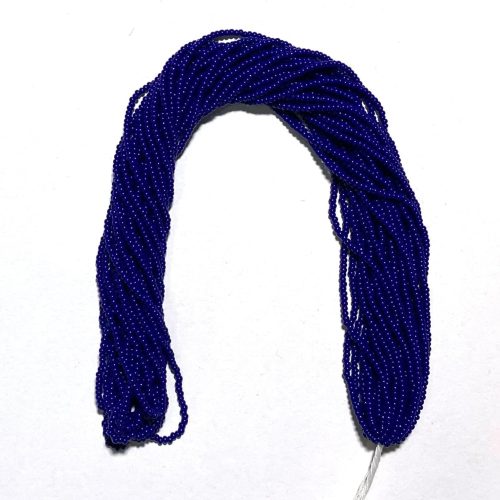 Czech 11/0 Glass Seed Beads - 12 String Hanks, Navy Blue Color (Navy Blue)