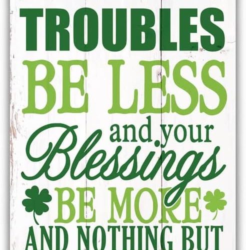 1 Hanging St Patricks Day Wood Decor Sign, Irish Prayer Printed Wood Wall Art Sign, Irish Home Signs Decor, Hanging Door Wood Sign, Irish Blessing Sign, St Patricks Day Decor, Rustic Farmhouse Decor
