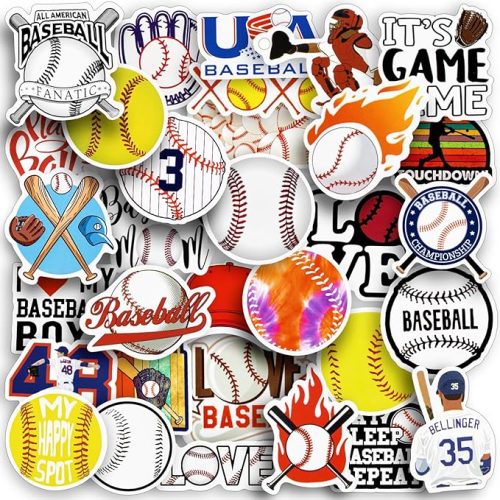 150PCS Baseball Stickers - Waterproof, Vinyl, for Bottles, Helmets, Posters & Scrapbooks - Gifts for Teens & Kids