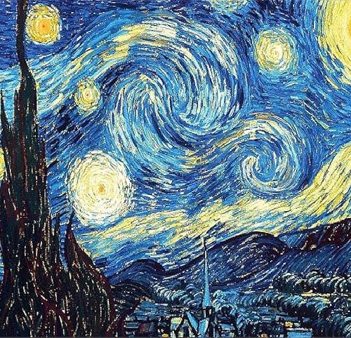Van Gogh Starry Night 5D Diamond Painting Kits, DIY Full Drill Diamond Art Gift for Adults & Teens, Home Wall Decoration (40 X 50 cm / 16 X 20 inches)