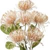 1 33" Pink Artificial Mums Flowers Sping Summer Chrysanthemum Flowers 2Pcs Fake Spider Mum Flower Arrangement Faux Pincushion Flower with 3 Heads Long Stem Bouquet Home Decor