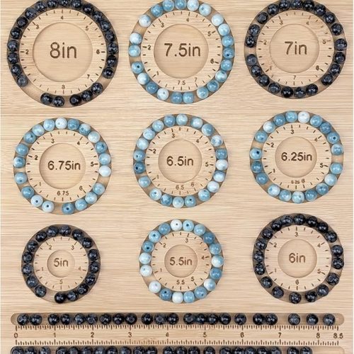 Bead Boards for Jewelry Making, Bamboo Beading Board for Jewelry Bracelet Making, Bracelet Bead Board, Bracelet Bead Board for Bracelet, Jewelry Making Supplies,Bead Tray 5" to 8"