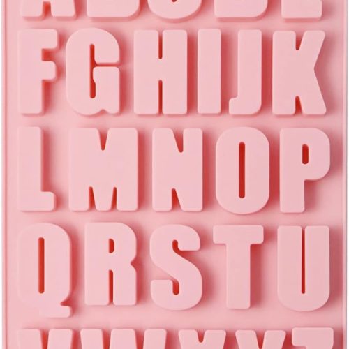 26 Cavities Alphabet crayon mold letter molds silicone alphabet mold chocolate molds silicone Large depth, easy to release and clean for Making cakes,Biscuit Ice Cube Chocolate Resin Concrete