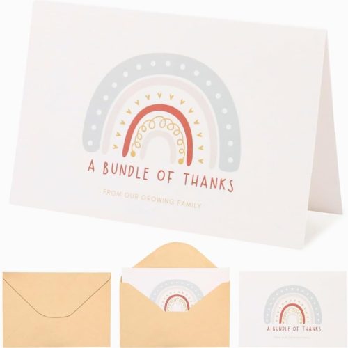 1 Baby Shower Thank You Cards with Envelopes, 30 Pack, Baby Girl Shower, Baby Boy Shower, Gender Neutral, Baby Shower Thank You Notes, Baby Shower Cards, Baby Thank You Cards for Girl, Baby Thank You